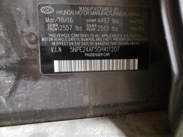 Photo 9 VIN: 5NPE24AF5GH411207 - HYUNDAI SONATA SE 