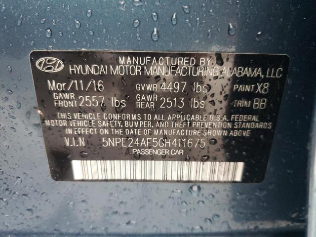 Photo 11 VIN: 5NPE24AF5GH411675 - HYUNDAI SONATA SE 