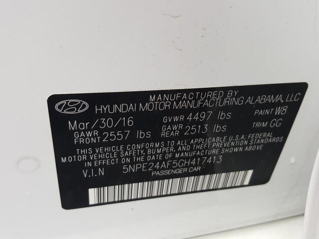 Photo 9 VIN: 5NPE24AF5GH417413 - HYUNDAI SONATA SE 