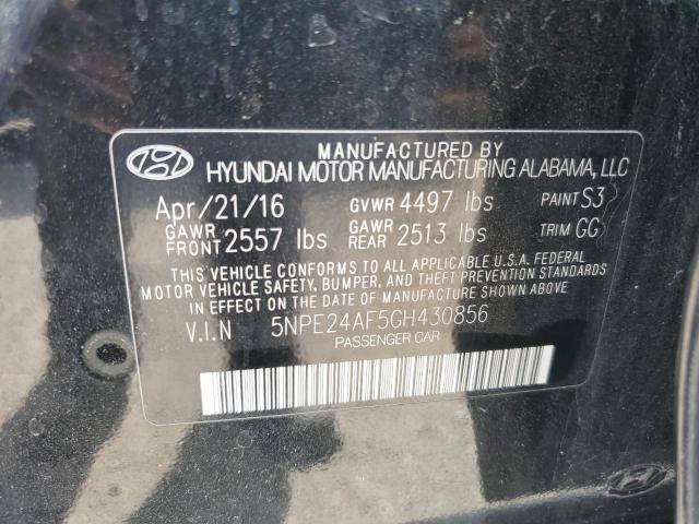 Photo 11 VIN: 5NPE24AF5GH430856 - HYUNDAI SONATA SE 