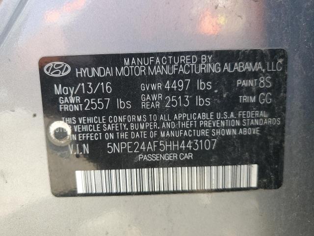 Photo 11 VIN: 5NPE24AF5HH443107 - HYUNDAI SONATA SE 