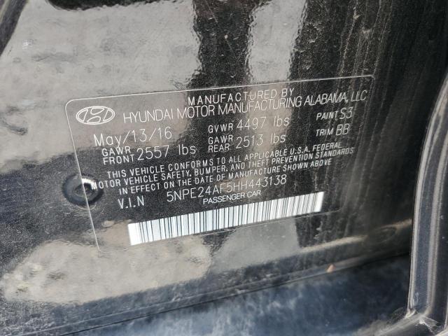 Photo 9 VIN: 5NPE24AF5HH443138 - HYUNDAI SONATA SE 