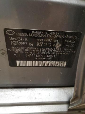 Photo 12 VIN: 5NPE24AF5HH449747 - HYUNDAI SONATA 