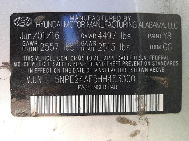 Photo 9 VIN: 5NPE24AF5HH453300 - HYUNDAI SONATA 