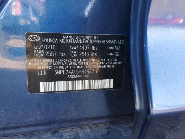 Photo 11 VIN: 5NPE24AF5HH468718 - HYUNDAI SONATA 