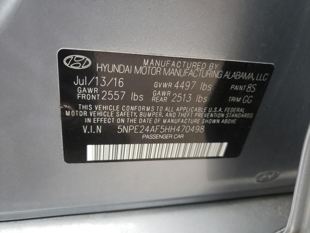 Photo 9 VIN: 5NPE24AF5HH470498 - HYUNDAI SONATA SE 