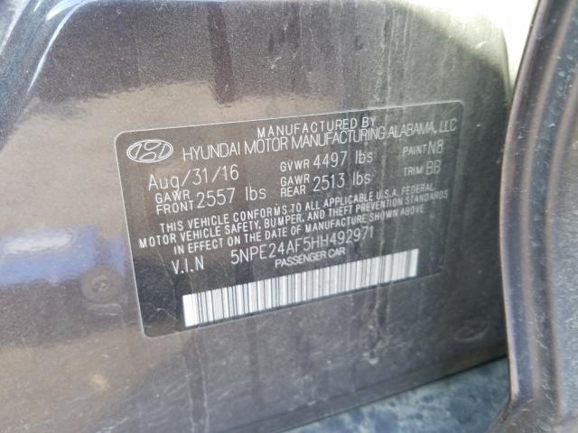 Photo 9 VIN: 5NPE24AF5HH492971 - HYUNDAI SONATA SE 