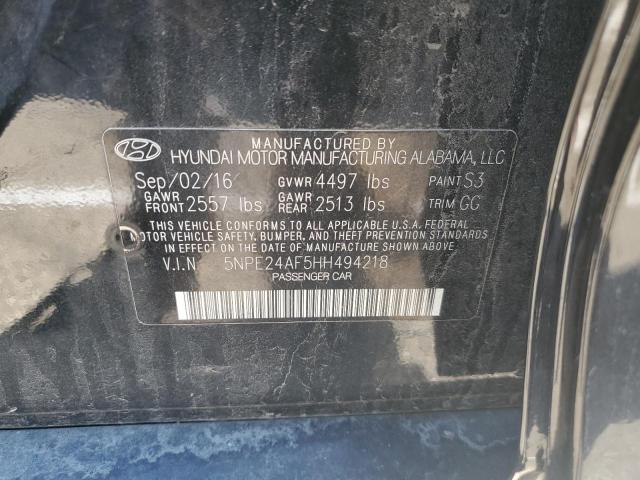 Photo 11 VIN: 5NPE24AF5HH494218 - HYUNDAI SONATA SE 