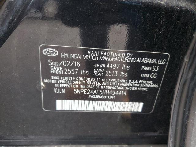 Photo 11 VIN: 5NPE24AF5HH494414 - HYUNDAI SONATA SE 