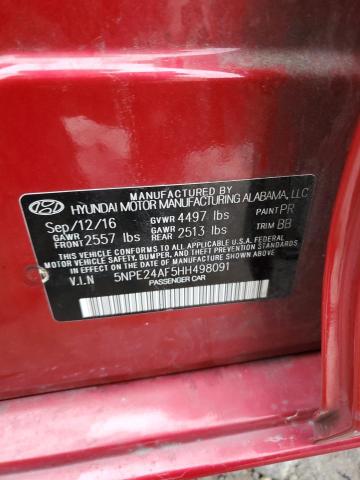 Photo 12 VIN: 5NPE24AF5HH498091 - HYUNDAI SONATA SE 