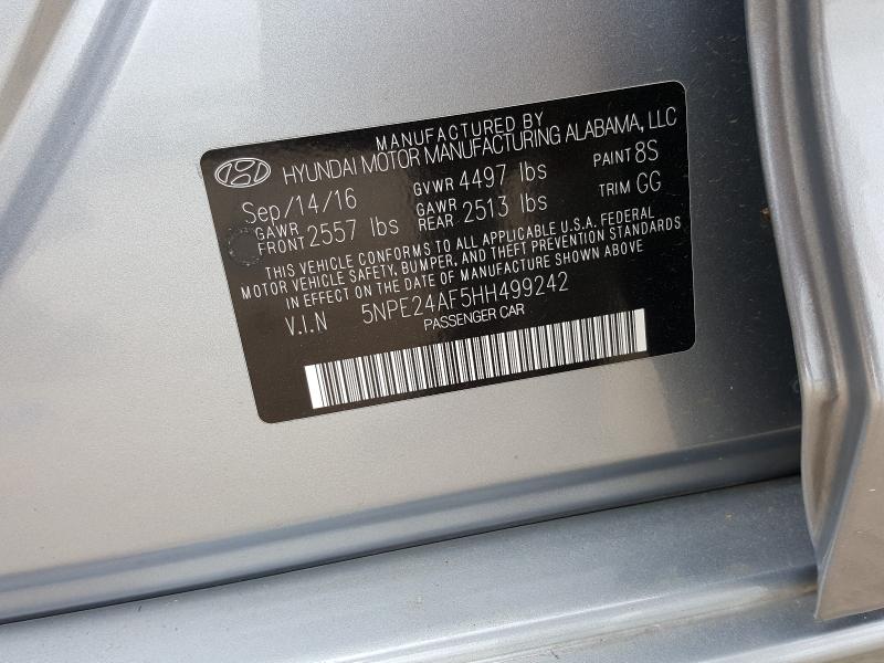 Photo 9 VIN: 5NPE24AF5HH499242 - HYUNDAI SONATA SE 