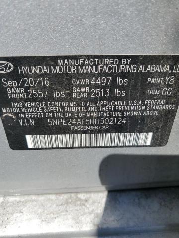 Photo 11 VIN: 5NPE24AF5HH502124 - HYUNDAI SONATA 