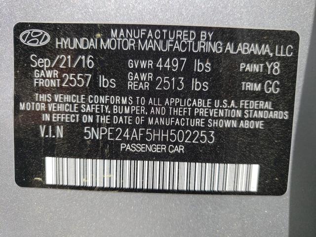 Photo 9 VIN: 5NPE24AF5HH502253 - HYUNDAI SONATA SE 