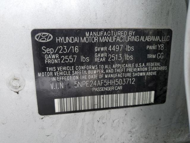 Photo 12 VIN: 5NPE24AF5HH503712 - HYUNDAI SONATA 4D 