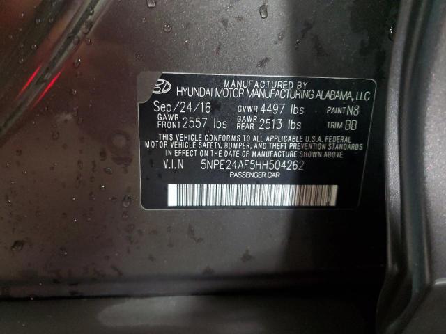 Photo 12 VIN: 5NPE24AF5HH504262 - HYUNDAI SONATA SE 