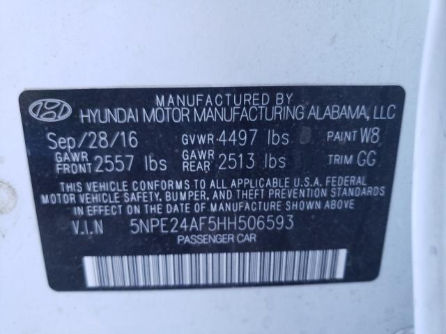 Photo 9 VIN: 5NPE24AF5HH506593 - HYUNDAI SONATA SE 