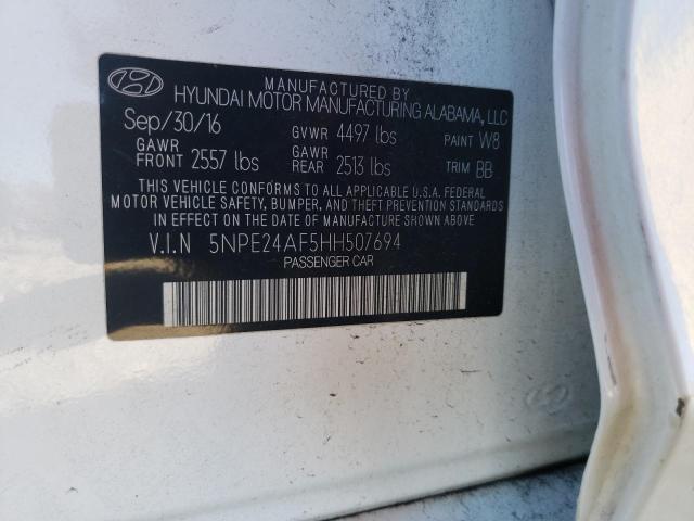 Photo 11 VIN: 5NPE24AF5HH507694 - HYUNDAI SONATA 