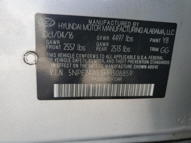 Photo 11 VIN: 5NPE24AF5HH508859 - HYUNDAI SONATA SE 