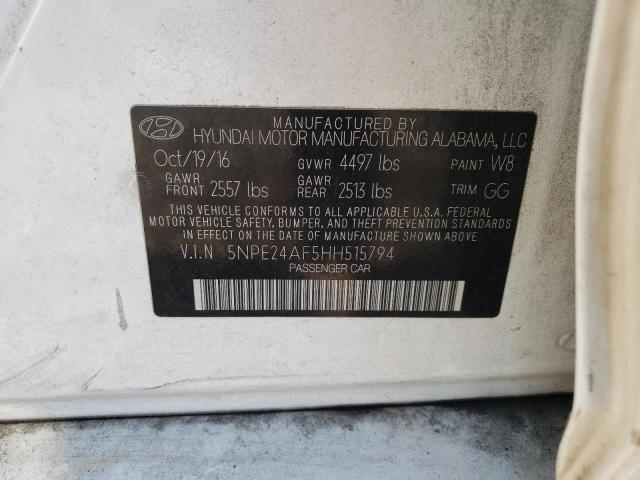 Photo 9 VIN: 5NPE24AF5HH515794 - HYUNDAI SONATA SE 