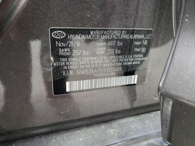 Photo 11 VIN: 5NPE24AF5HH531669 - HYUNDAI SONATA SE 