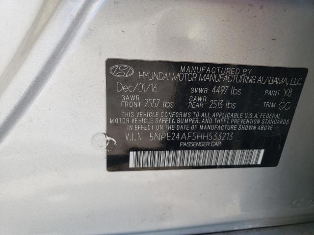 Photo 11 VIN: 5NPE24AF5HH533213 - HYUNDAI SONATA SE 