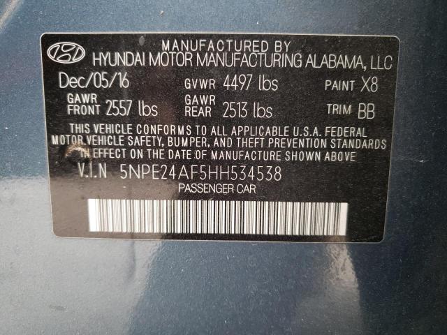 Photo 9 VIN: 5NPE24AF5HH534538 - HYUNDAI SONATA SE 