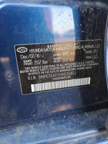 Photo 11 VIN: 5NPE24AF5HH535852 - HYUNDAI SONATA SE 