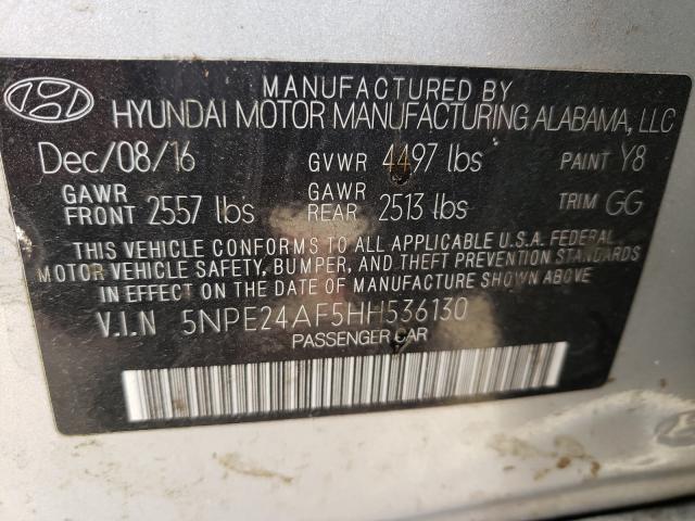 Photo 9 VIN: 5NPE24AF5HH536130 - HYUNDAI SONATA SE 