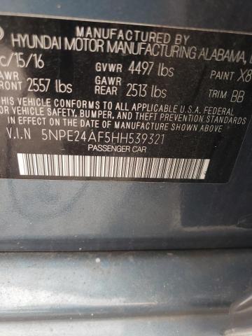 Photo 11 VIN: 5NPE24AF5HH539321 - HYUNDAI SONATA SE 