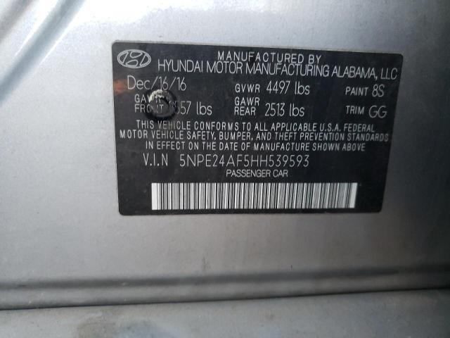 Photo 11 VIN: 5NPE24AF5HH539593 - HYUNDAI SONATA 