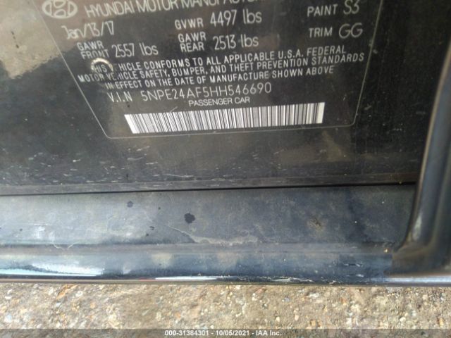 Photo 8 VIN: 5NPE24AF5HH546690 - HYUNDAI SONATA 