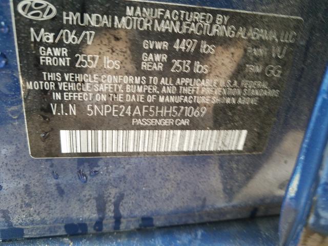 Photo 9 VIN: 5NPE24AF5HH571069 - HYUNDAI SONATA SE 