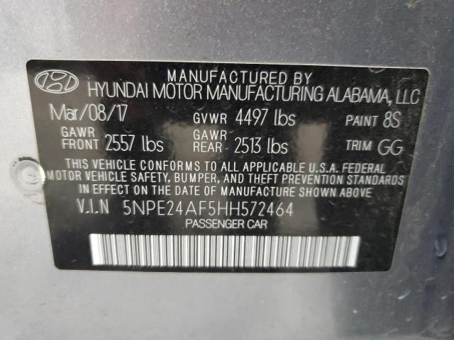 Photo 11 VIN: 5NPE24AF5HH572464 - HYUNDAI SONATA 