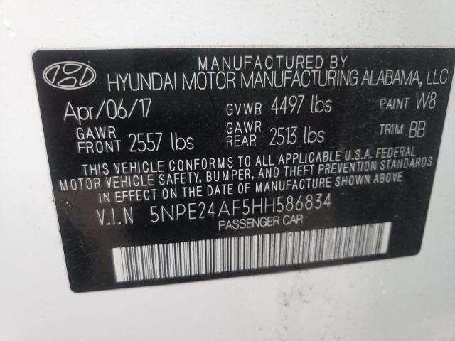 Photo 9 VIN: 5NPE24AF5HH586834 - HYUNDAI SONATA SE 