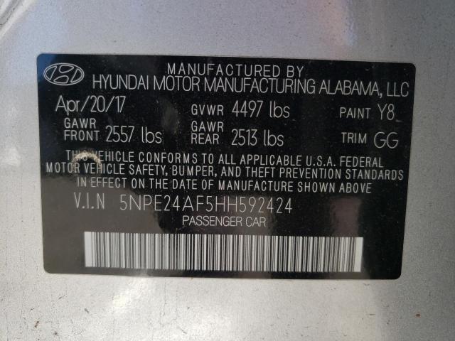 Photo 11 VIN: 5NPE24AF5HH592424 - HYUNDAI SONATA SE 