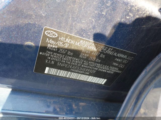 Photo 8 VIN: 5NPE24AF5JH599329 - HYUNDAI SONATA 