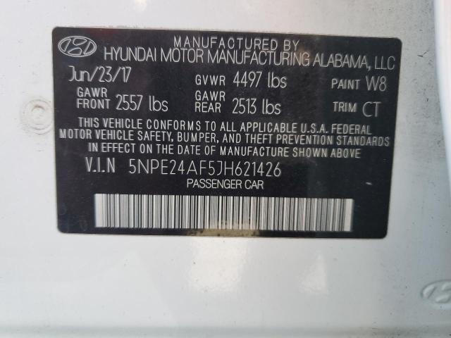 Photo 9 VIN: 5NPE24AF5JH621426 - HYUNDAI SONATA SE 