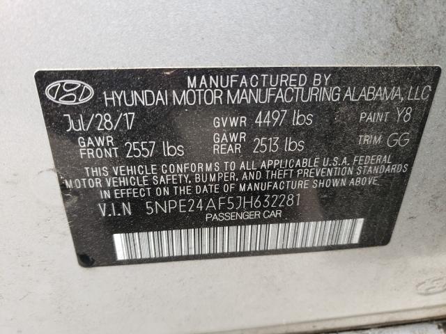 Photo 9 VIN: 5NPE24AF5JH632281 - HYUNDAI SONATA SE 