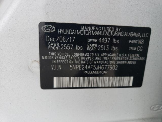 Photo 11 VIN: 5NPE24AF5JH677902 - HYUNDAI SONATA 