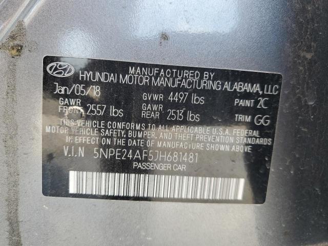 Photo 11 VIN: 5NPE24AF5JH681481 - HYUNDAI SONATA 