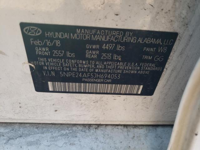 Photo 11 VIN: 5NPE24AF5JH694053 - HYUNDAI SONATA SE 