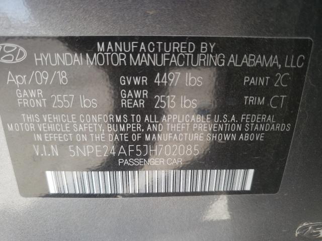 Photo 9 VIN: 5NPE24AF5JH702085 - HYUNDAI SONATA 