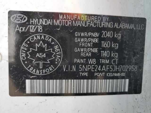 Photo 11 VIN: 5NPE24AF5JH702958 - HYUNDAI SONATA SE 