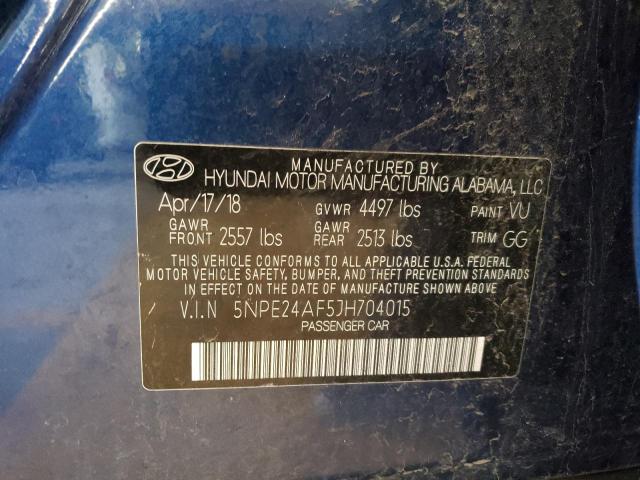 Photo 11 VIN: 5NPE24AF5JH704015 - HYUNDAI SONATA SE 