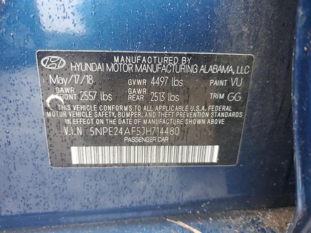 Photo 11 VIN: 5NPE24AF5JH714480 - HYUNDAI SONATA SE 