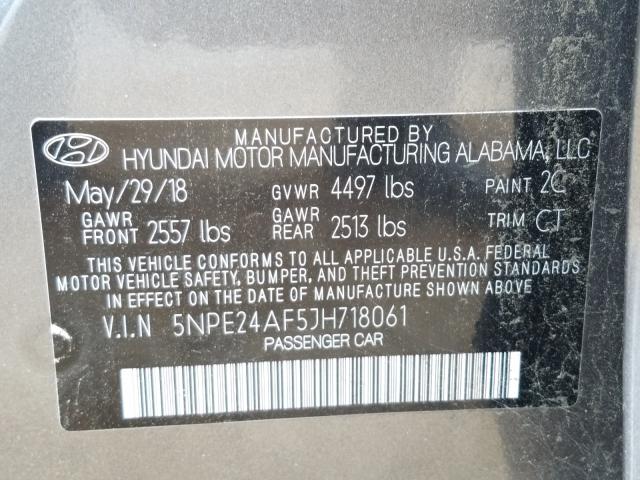 Photo 9 VIN: 5NPE24AF5JH718061 - HYUNDAI SONATA SE 