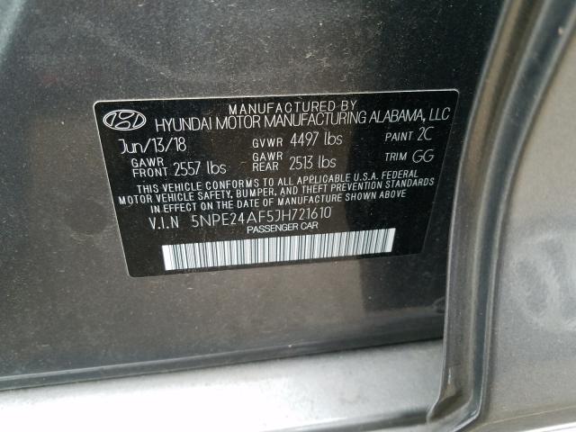 Photo 9 VIN: 5NPE24AF5JH721610 - HYUNDAI SONATA SE 