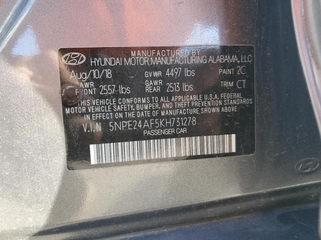 Photo 12 VIN: 5NPE24AF5KH731278 - HYUNDAI SONATA 