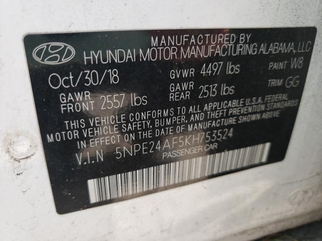 Photo 9 VIN: 5NPE24AF5KH753524 - HYUNDAI SONATA SE 