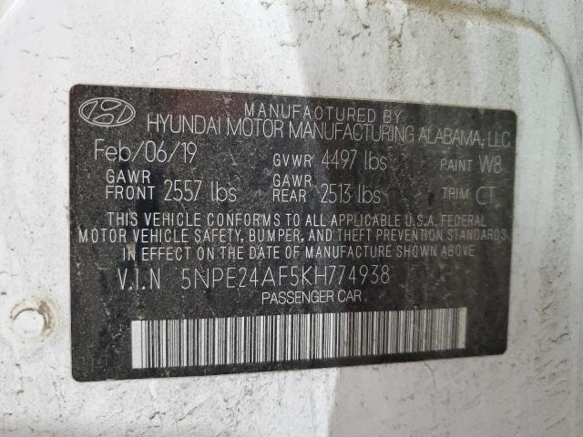 Photo 12 VIN: 5NPE24AF5KH774938 - HYUNDAI SONATA SE 